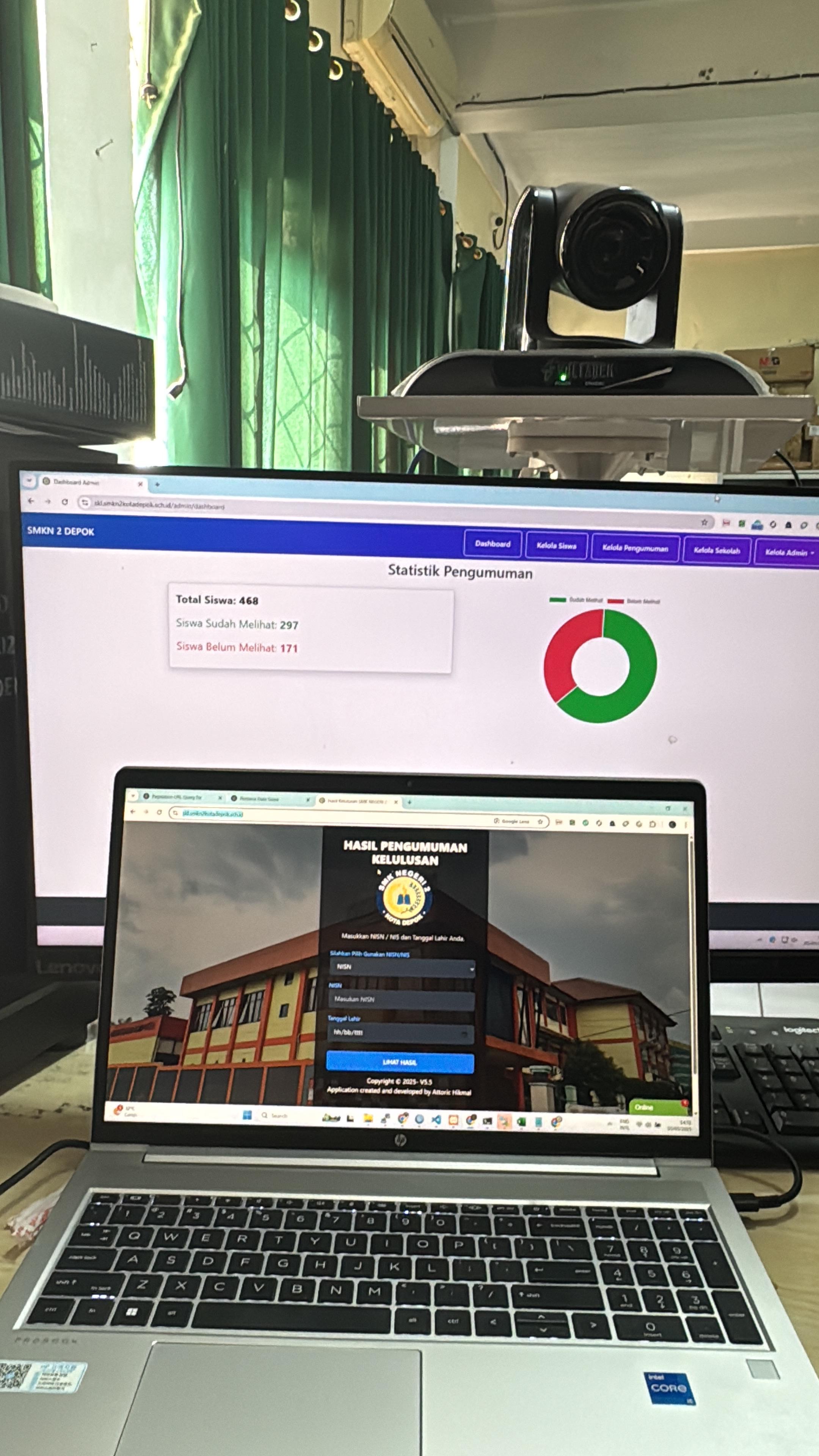 Galeri Aplikasi Pengumuman Kelulusan SMKN 2 DEPOK